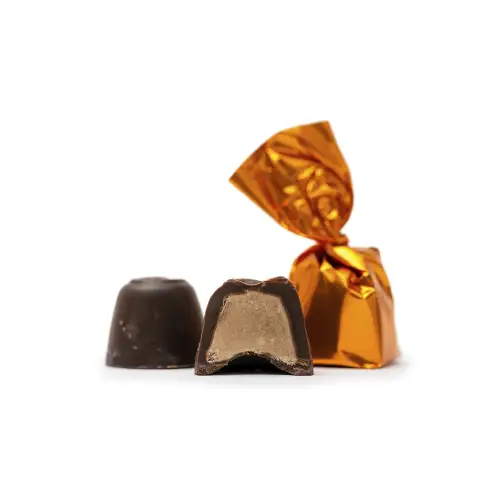 Bombones de chocolate y naranja