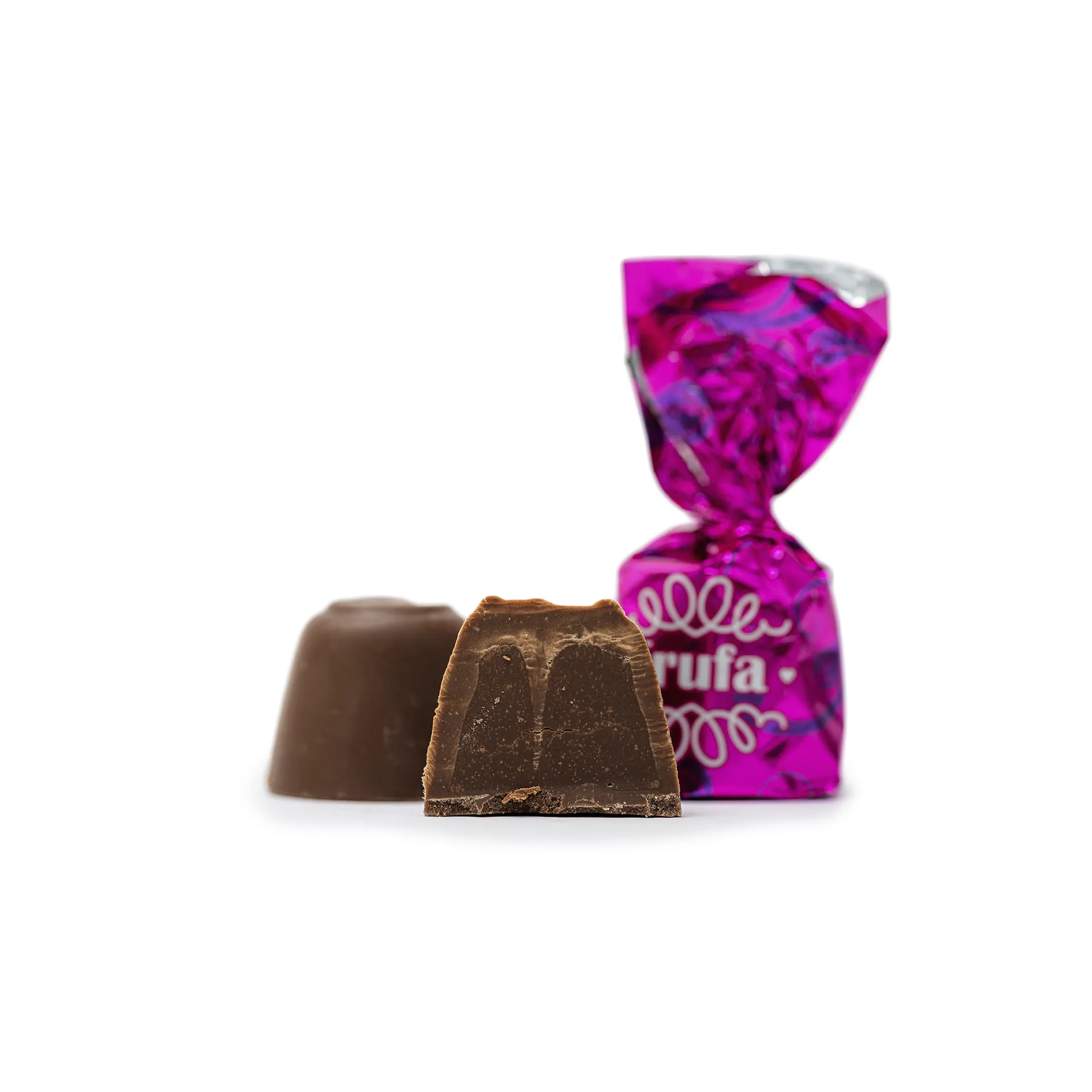 Bombones de chocolate relleno de trufa y crema de avellana