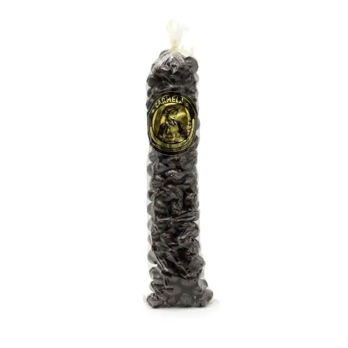 Cacahuete bañado en chocolate negro
