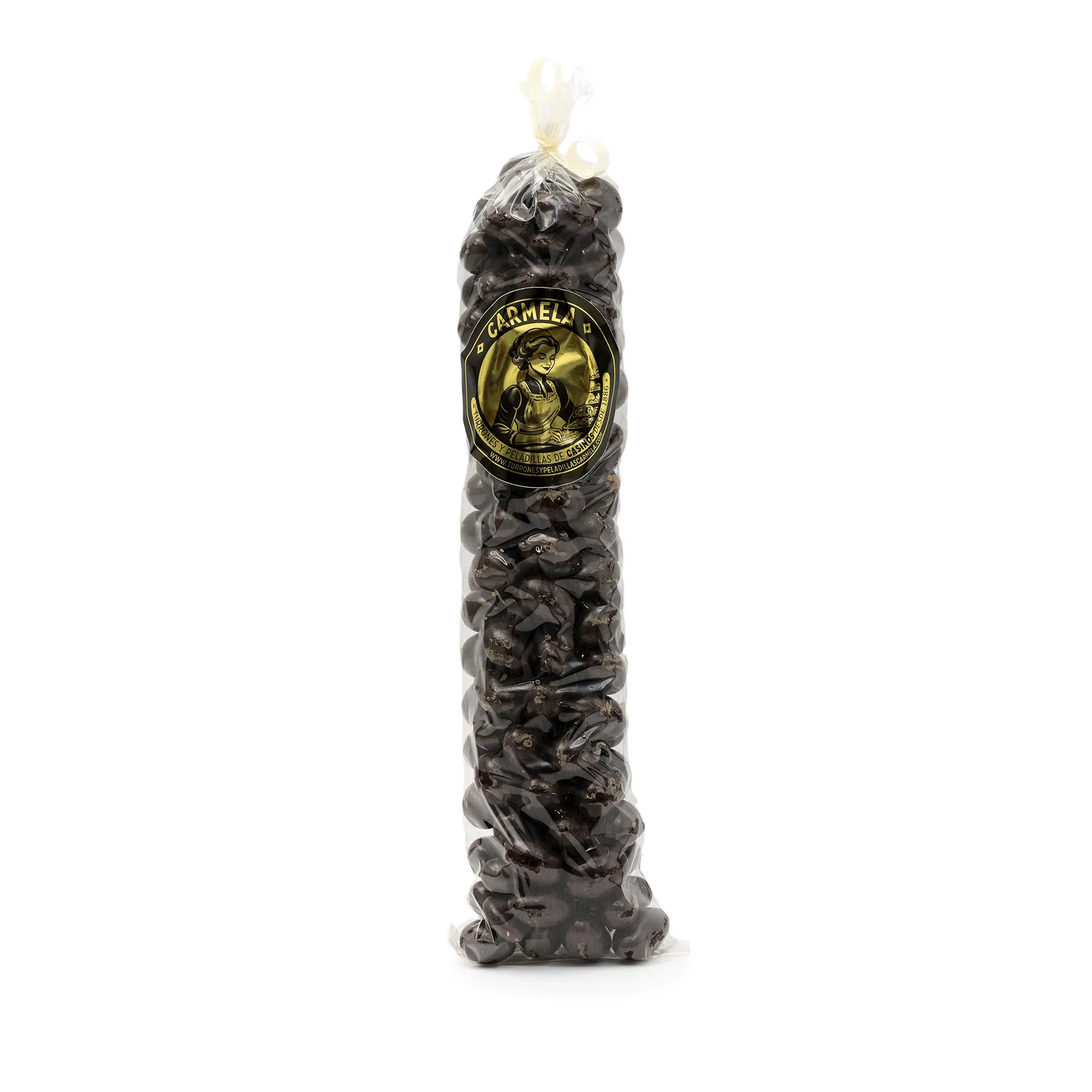 Cacahuete bañado en chocolate negro