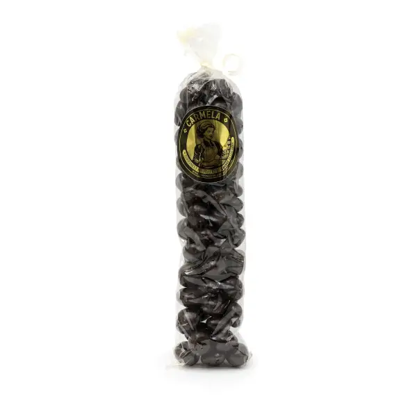 Naranja bañada en chocolate negro