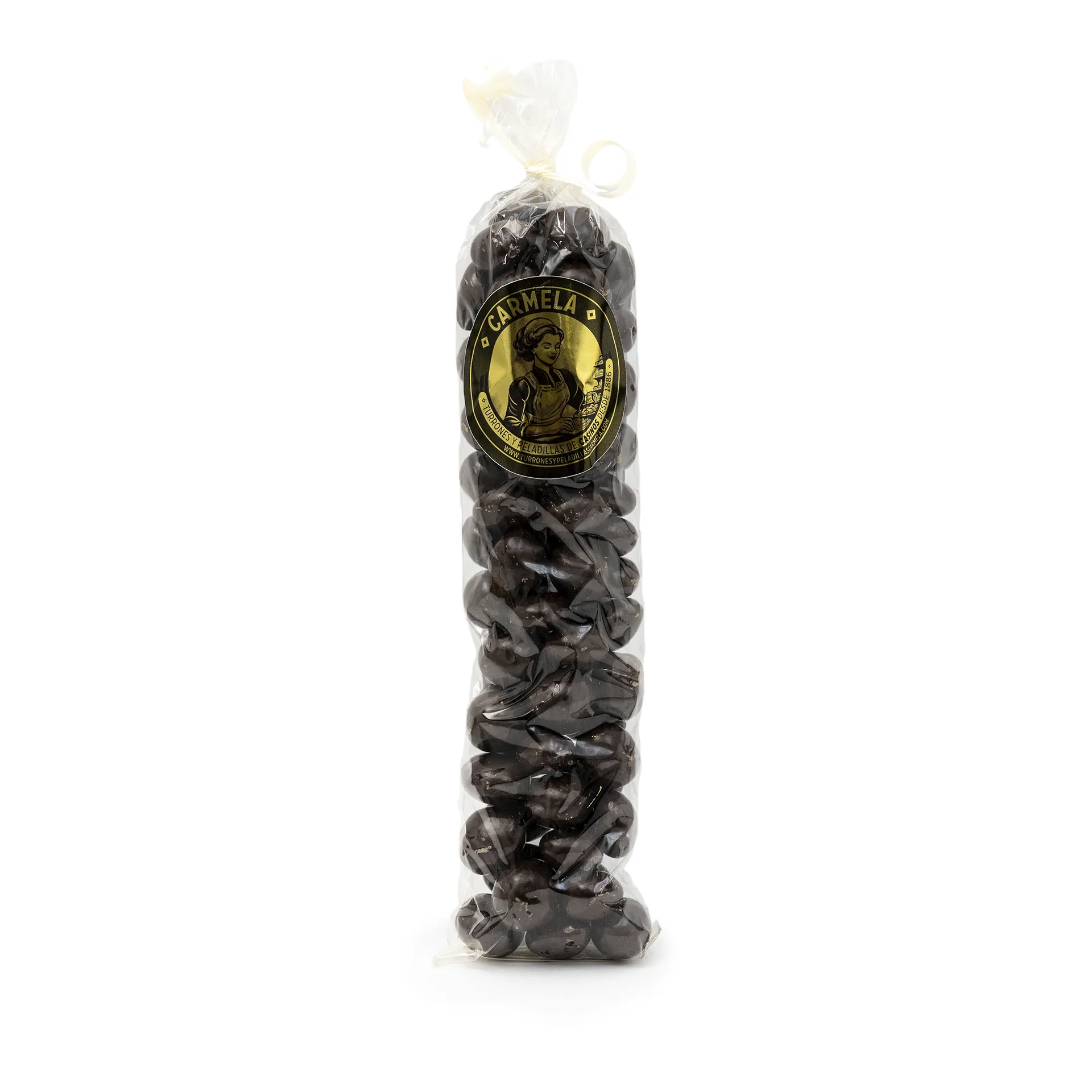 Naranja bañada en chocolate negro